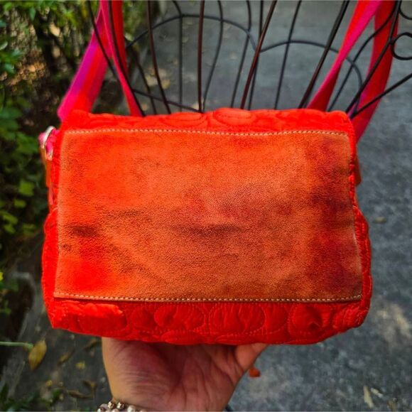 Coach Y2K Signature Quilted Drawstring Coral Mini Vintage Backpack. #5164 - Picture 9 of 13